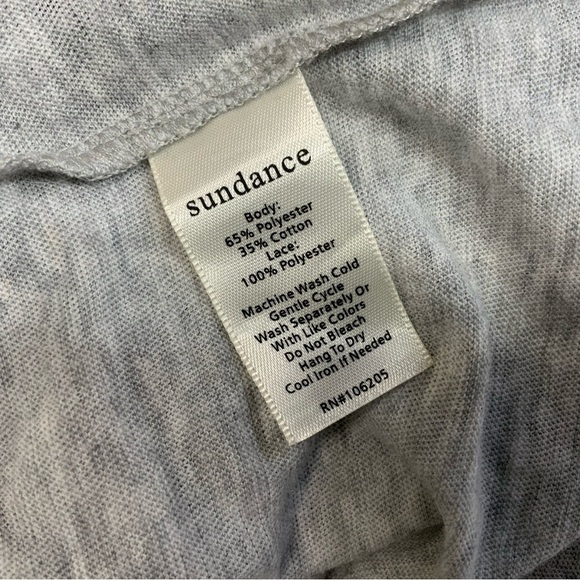 Sundance Lovelier Day Long Sleeve Tee in Heather Gray. Size Medium. - Picture 4 of 6
